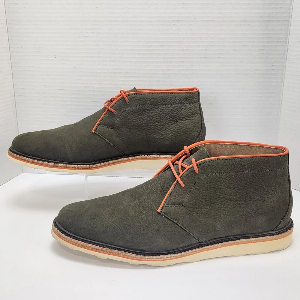 Polo Ralph Lauren Whiston Chukka Boots 10.5 Army Green Suede Welt Non Slip